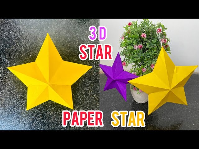 DIY How to make 3D Paper Star for Christmas 🎄Decoration | Easy Paper Star | Paper Craft ideas ⭐️