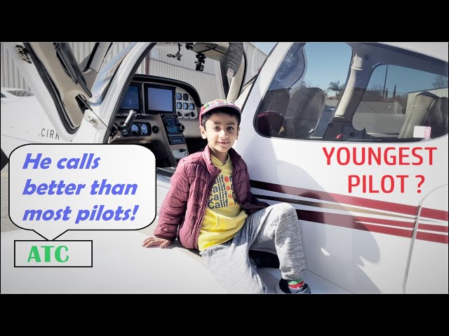 Youngest PILOT ? 7 Years Old ! Preflight and ATC.  Don't miss the ATC calls at the end!