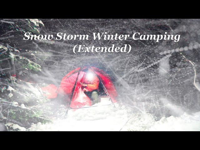 Winter Camping in a Snow Storm, Extreme Solo Tent in the North, Blizzard, Heavy Snowfall (Extended)