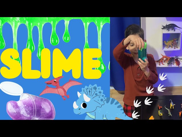 JOSÉ JUEGA CON SU SLIME Y DINOSAURIOS | aventura jurásica