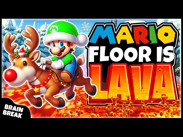 Mario The Floor Is Lava 🌋🌋 Run Party | Freeze Dance - Just Dance | Danny Go! | Brain Breaks Games