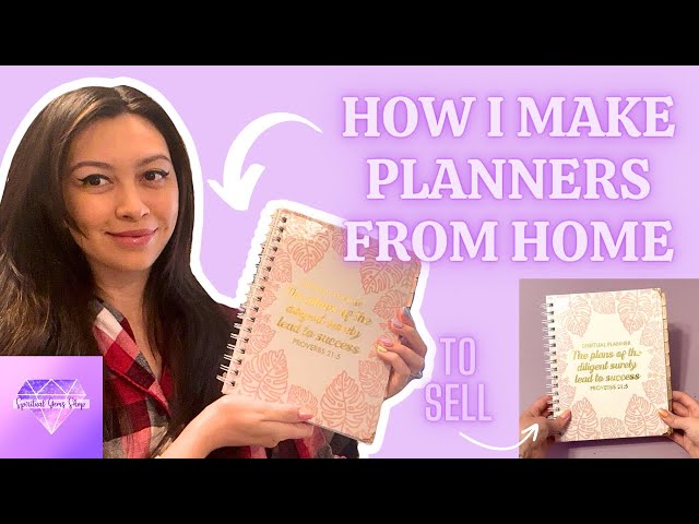 How I make my hardcover planners from home *to sell* #smallbusiness #planner #workfromhome