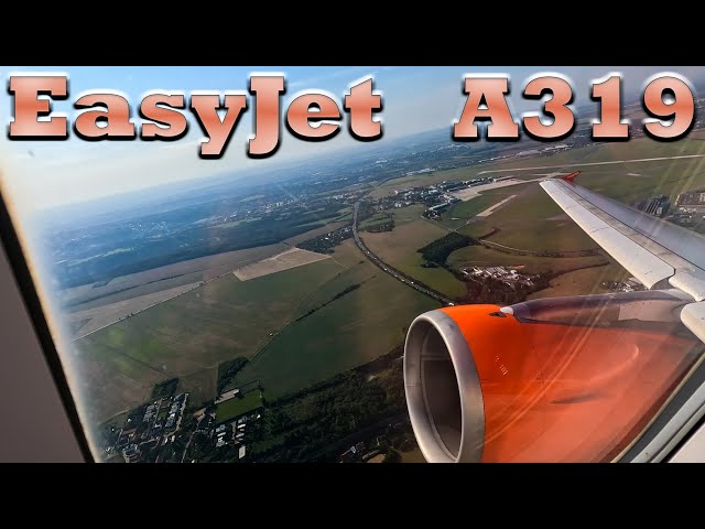 Easyjet A319 Take off from Prague, Czech Republic - Praha, Czechia - 4K 60fps