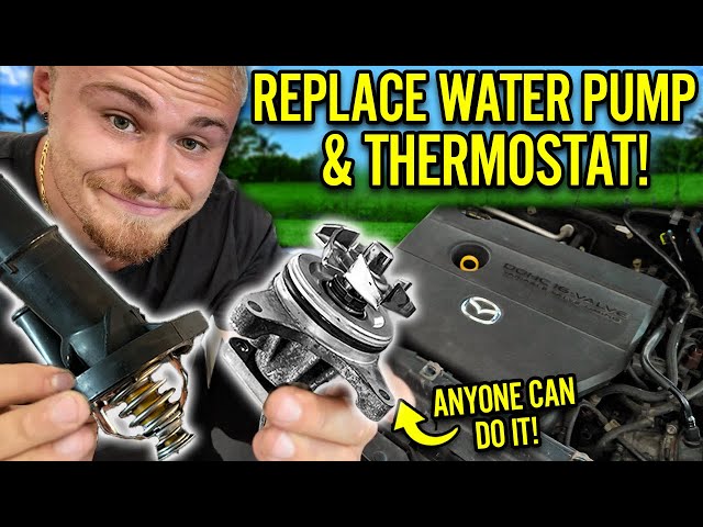 HOW TO REPLACE WATER PUMP & THERMOSTAT ON A 2010 MAZDA 3 | P0126