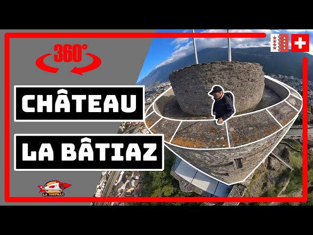 🇨🇭🏰🪐 [BÂTIAZ CASTLE] 360 DEGREE VIEW FROM THE TOP OF THE KEEP - MARTIGNY