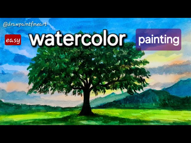 SIMPLE Watercolor Painting | TREE Painting