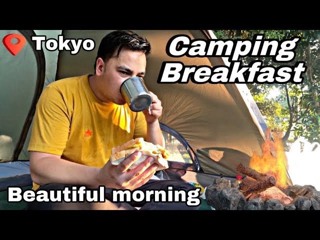 Camping ALONE near Tokyo city Wakasu Park Namaste Ji