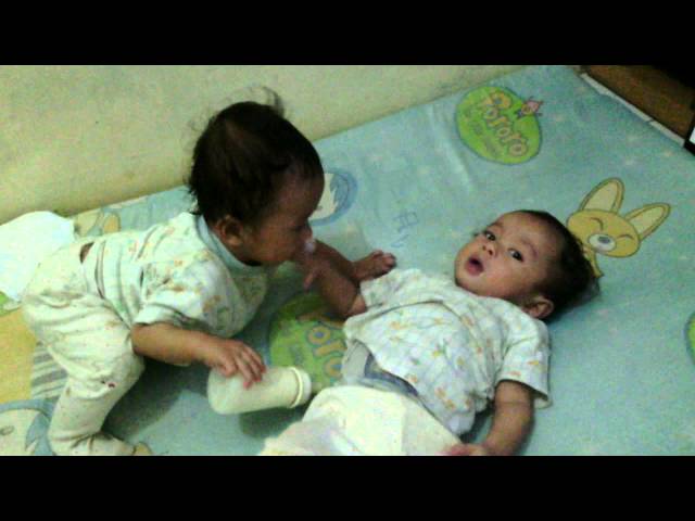 Funny Twin Baby 1 (Rayyan & Zayyan "Milk Bottle Fight")