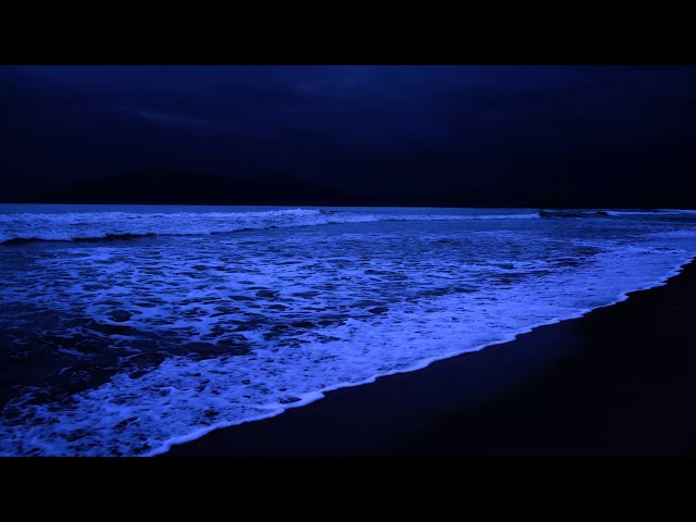 Ocean Wave Sounds In Peaceful Night - Healing Of Stress, Anxiety and Depressive States