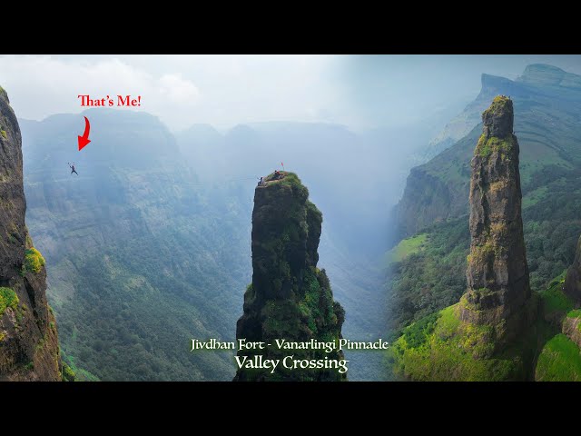 Most Thrilling "ZIPLINE" of Maharashtra | Jivdhan Fort - Vanarlingi Pinnacle Zipline and Rappelling