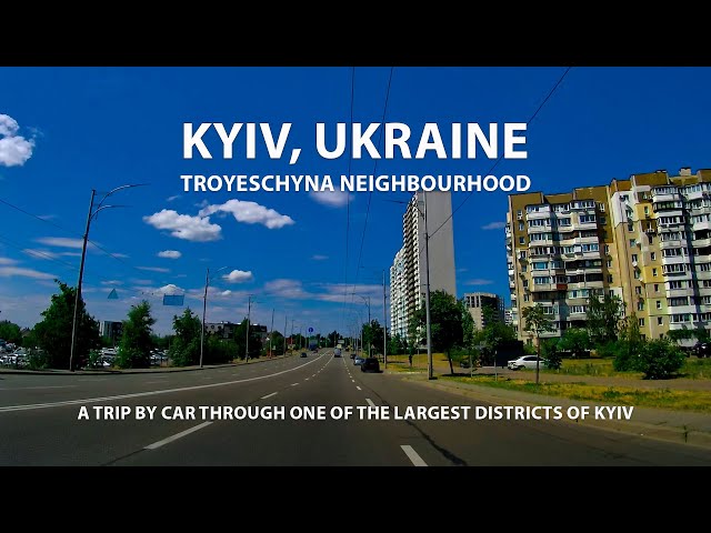 Driving in Kyiv, Ukraine:  A trip by car through one of Kyiv's largest districts.