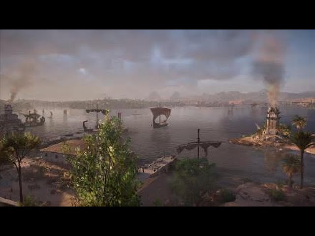 Assassins Creed Origins, City of Alexandria, Port Mareia, ambience