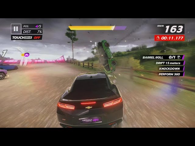 Asphalt Legends Unite racing game 💪🎯 in PS5 😎 🔥🎉 barrel rolls mission 🚨🚧🛑