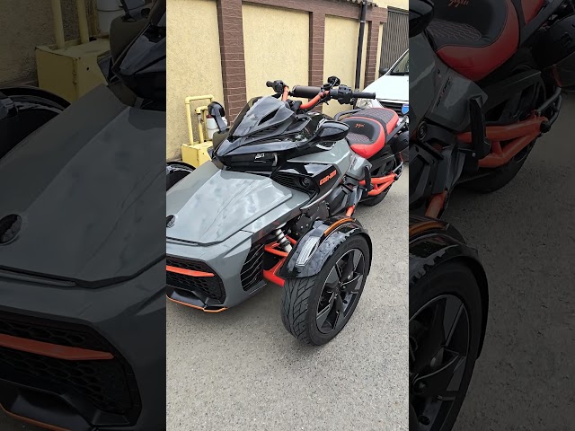 My custom #CanAm #Spyder 🔥By @custom.tuning & @vivacyleather 🧡