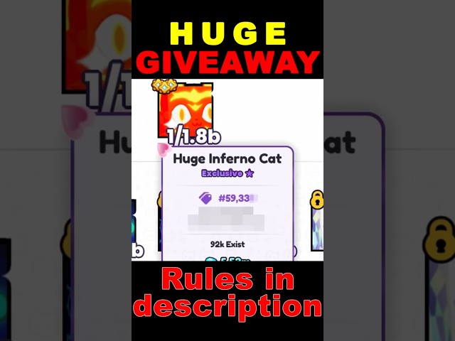 Huge Giveaway #2 | Pets Go Huge Inferno Cat (02-11-2025) #petsgo #petsgoroblox