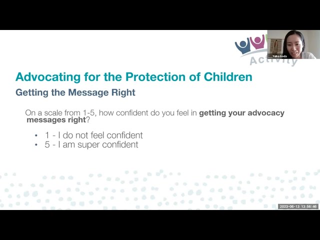 Session 7.1 | Advocating for the protection of children; getting the message right with the AWG