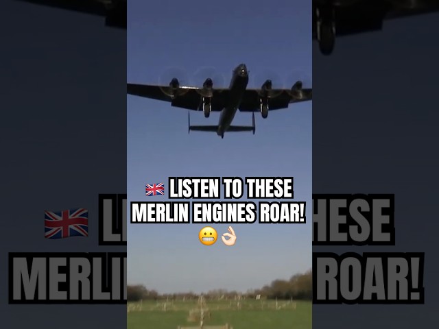 🇬🇧 Lancaster’s Sweet Sounding RR Merlin Engines #shortvideo #aviation #plane #fyp #trending #flying