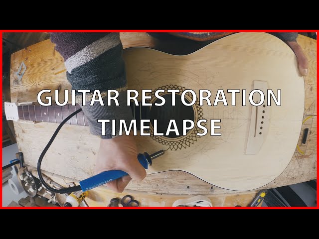 Guitar Restoration (Acoustic) - Start to Finish Timelapse