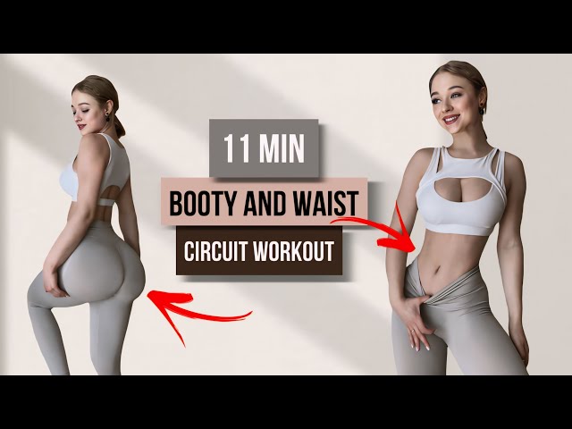 Tiny Waist & Round Butt Workout | 11 Min HOME Workout