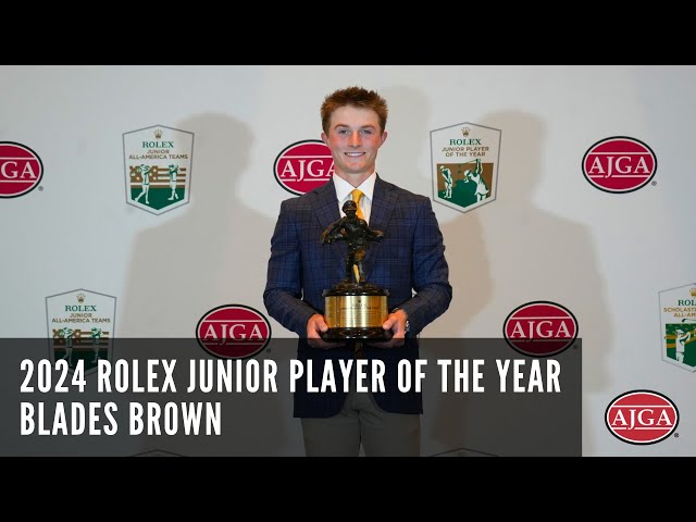 2024 Rolex Junior Player of the Year Speech - Blades Brown