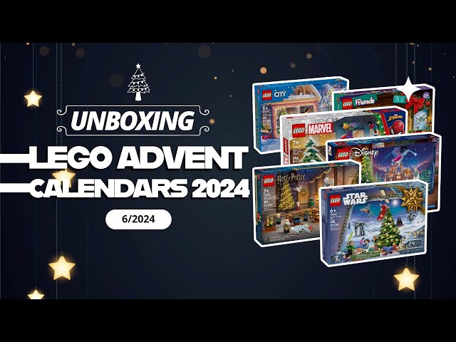 LEGO ADVENT CALENDARS: HARRY POTTER, CITY, FRIENDS, DISNEY, STAR WARS, MARVEL UNBOXING 6/2024