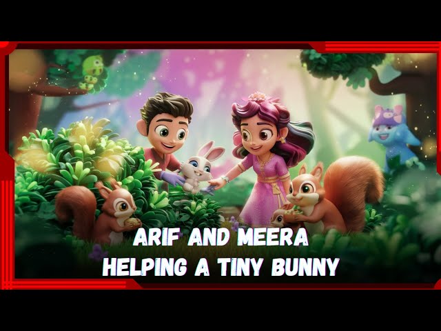 Arif and Meera helping a tiny bunny | or Mazdar video ka Liya comment kare | ‎@Clickbooststories39 