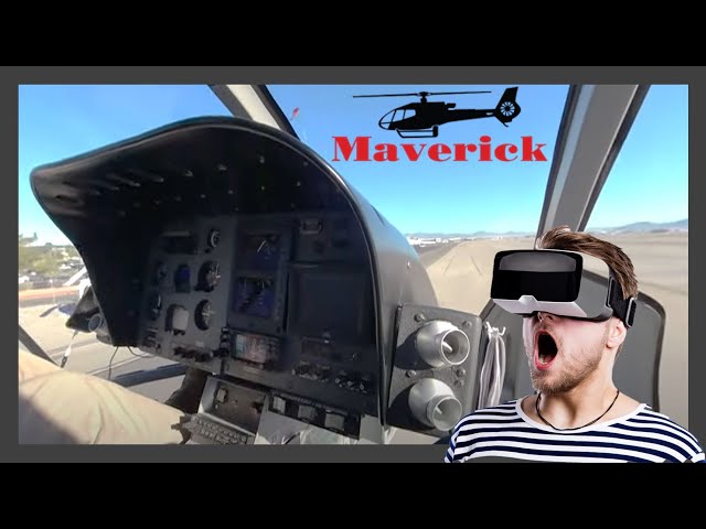 VR180 3D - Helicopter Cockpit Runway Taxi - Las Vegas, Nevada Harry Reid International Airport