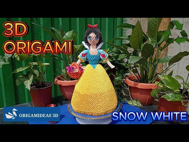 Snow White "The Fairest of All" from "Snow White and the Seven Dwarfs" in 3D Origami | Blanca Nieves