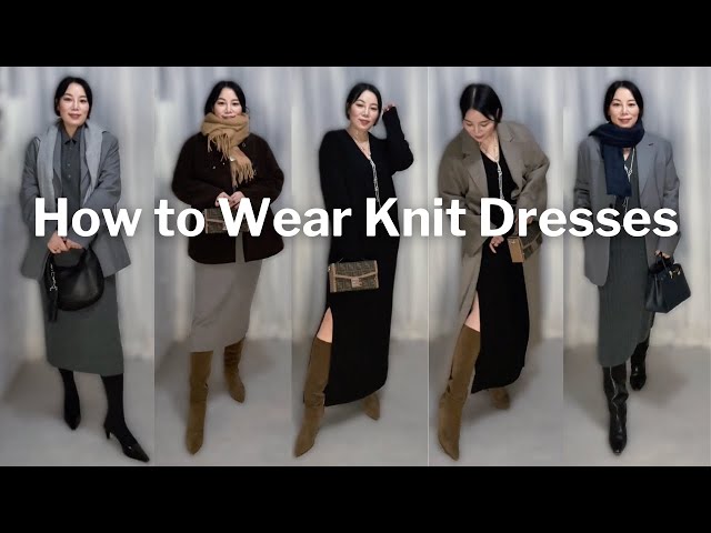 How To Wear Knit Dresses | Lookbook For Autumn Winter | Sanecyndy