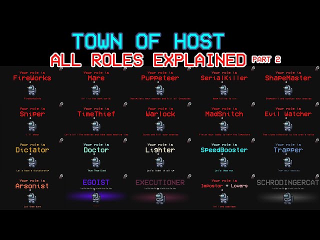 Among Us Town of Host v2.1 || NEW ROLES EXPLAINED PART 2