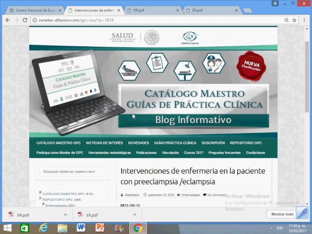 TUTORIAL CATALOGO MAESTRO GUIAS DE PRACTICA CLÍNICA CENETEC