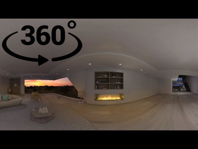 Serenity & Unwind 360 VR Home: Classic Calm Melody, Soothing Ambient Meditation,  Fireplace Sounds