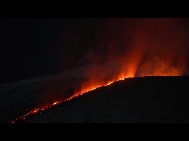 Lava flows from Italy's Mount Etna during night-time eruption | AFP