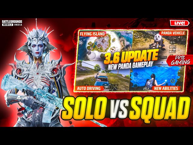 SOLO VS SQUAD 😮 #gameplay #bgmilive #pubglive #shortlive #shortfeed #pubg #bgmi #pubgmobile