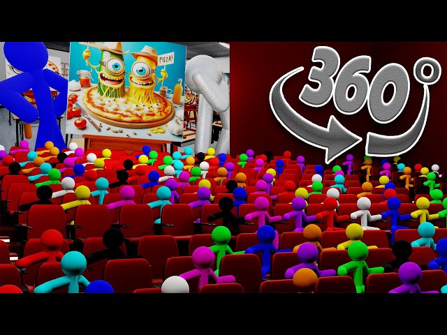 POV: You're at the Stickman School Funny Drawing Pizza Cinema (360 VR)