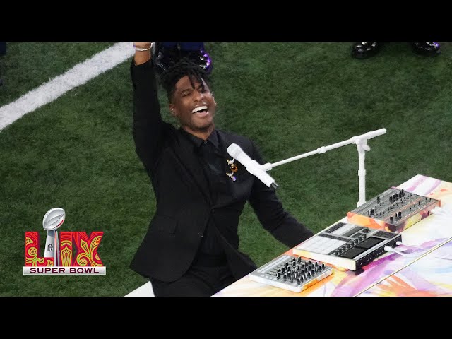 Jon Batiste Sings the National Anthem at Super Bowl LIX