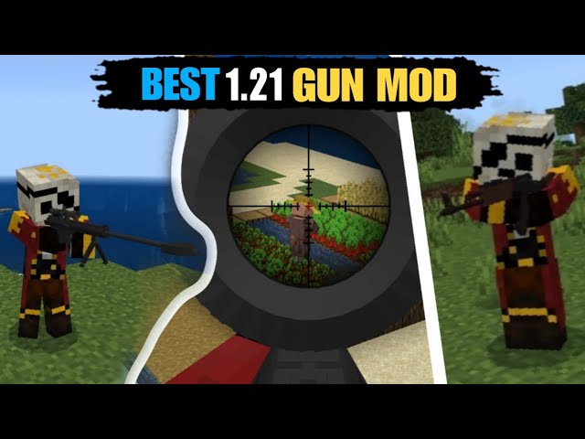 Best Gun Mod For Minecraft Mcpe ( 1.21+) | Gun Mod For Minecraft pe 1.21 | Ak playz