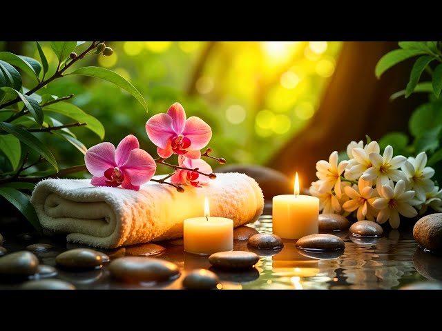 Healing Spa Piano 🎶 Water Sounds & Calming Melodies for Stress-Free Sleep & Meditation