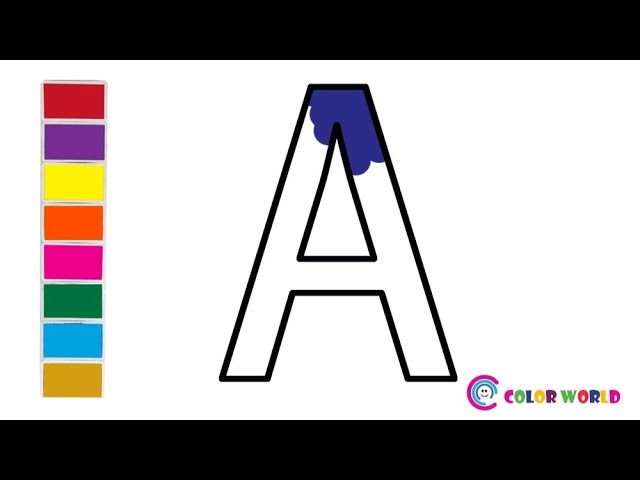 A to Z alphabet for kids, Kids rhymes, collection for writing dotted line for toddlers, Alphabet