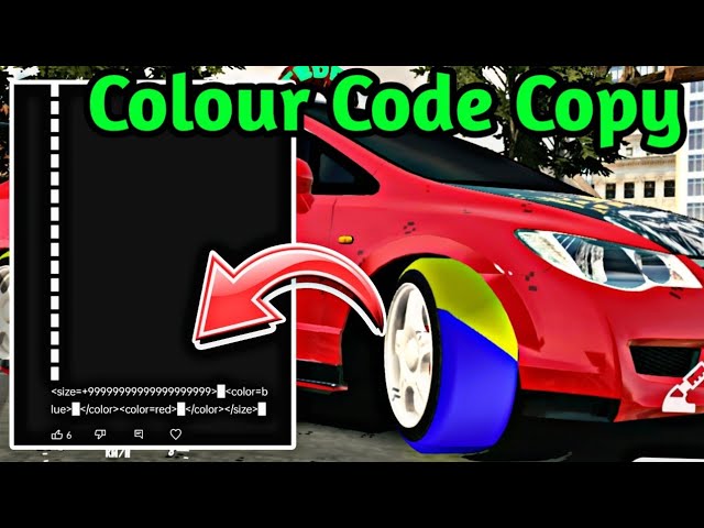 HOW TO COPY TYRE COLOUR CODE - CAR PARKING MULTIPLAYER NEW UPDATE