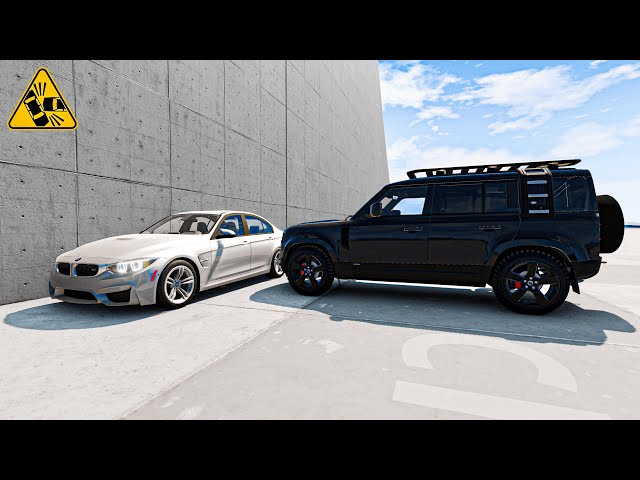 BMW M3 F80 VS Land Rover Defender V8 - Beam NG Drive