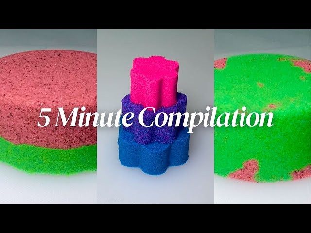 Sand ASMR ODDLY SATISFYING 5 Minute Compilation — cutting, smashing, mashing, chopping