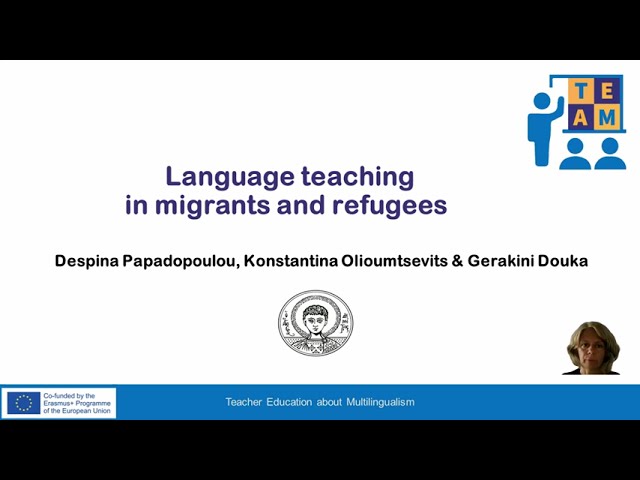 2.1.1 Language teaching of migrants and refugees: Introduction