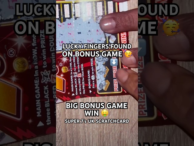 BIG Bonus Game WIN 🤑 On Super 7’s Scratchcard 🏆 #fypage #scratchcardwins #explorepage #uk