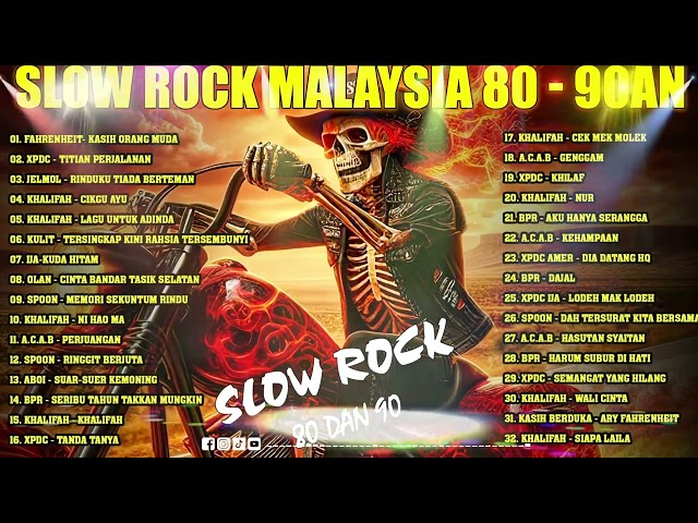 SLOW ROCK MALAYSIA | KUMPULAN 40 LAGU MELAYU POPULER SEPANJANG MASA | LAGU SLOW ROCK 80/90AN