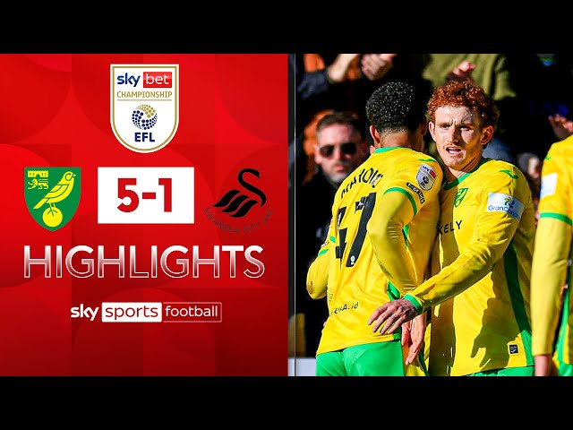 Sargent bags brace on Canaries return! | Nowich 5-1 Swansea | Championship Highlights