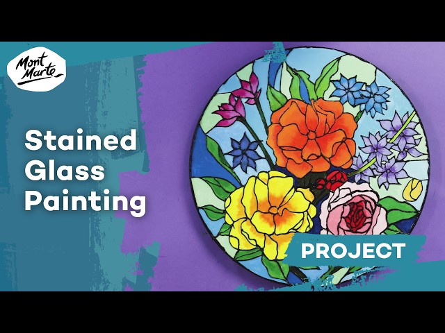 Stained Glass Painting Tutorial - Create a stained-glass effect on canvas with acrylics