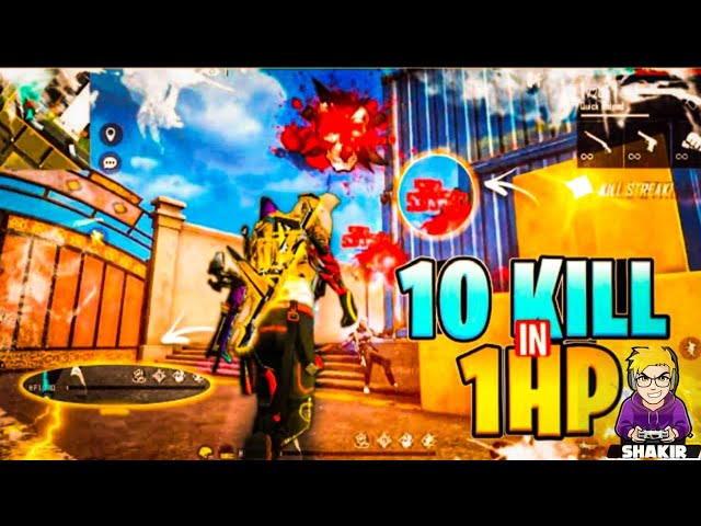 1 HP CHALLENGE IN RANK MATCH  | WHICH CHARACTER GIVES HP IN FREEFIRE | FREEFIRE GRANDMASTER |