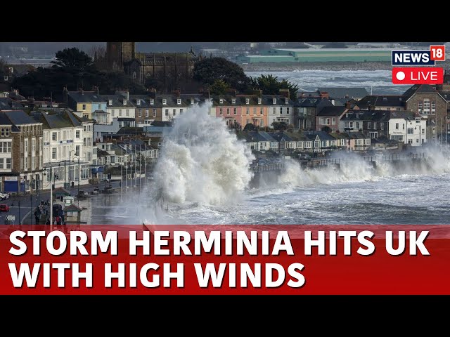 Storm Herminia LIVE Updates: Storm Herminia Brings Heavy Rain & Rapid Winds | Herminia Live | N18G