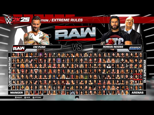 WWE 2K25: Full Roster, Raw, Smack Down NXT & Legend Plus Gameplay Concept!